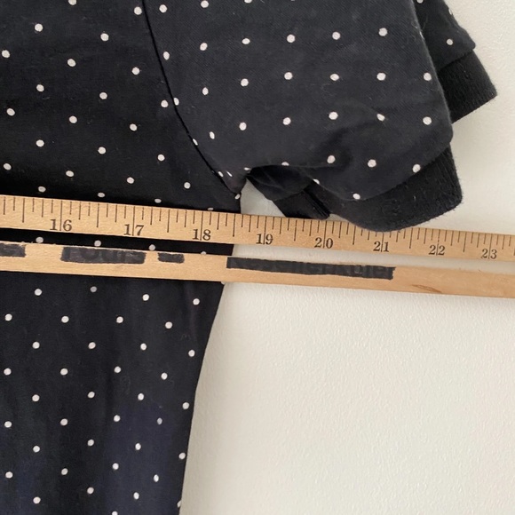 Pretty Green Polo Shirt Polk Dot Short Sleeve Black Medium - Picture 9 of 10